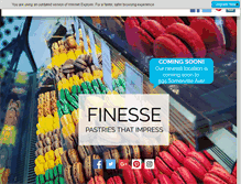 Tablet Screenshot of finessepastries.com